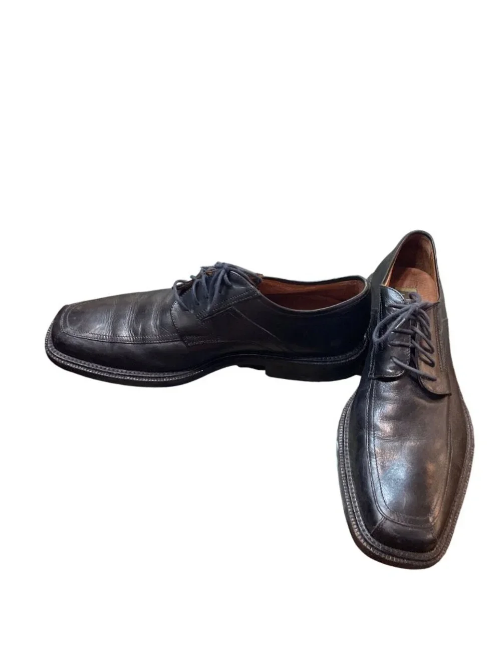 Johnston Murphy mens brown leather dress oxford shoes sz 9.5M SKUn 10-551